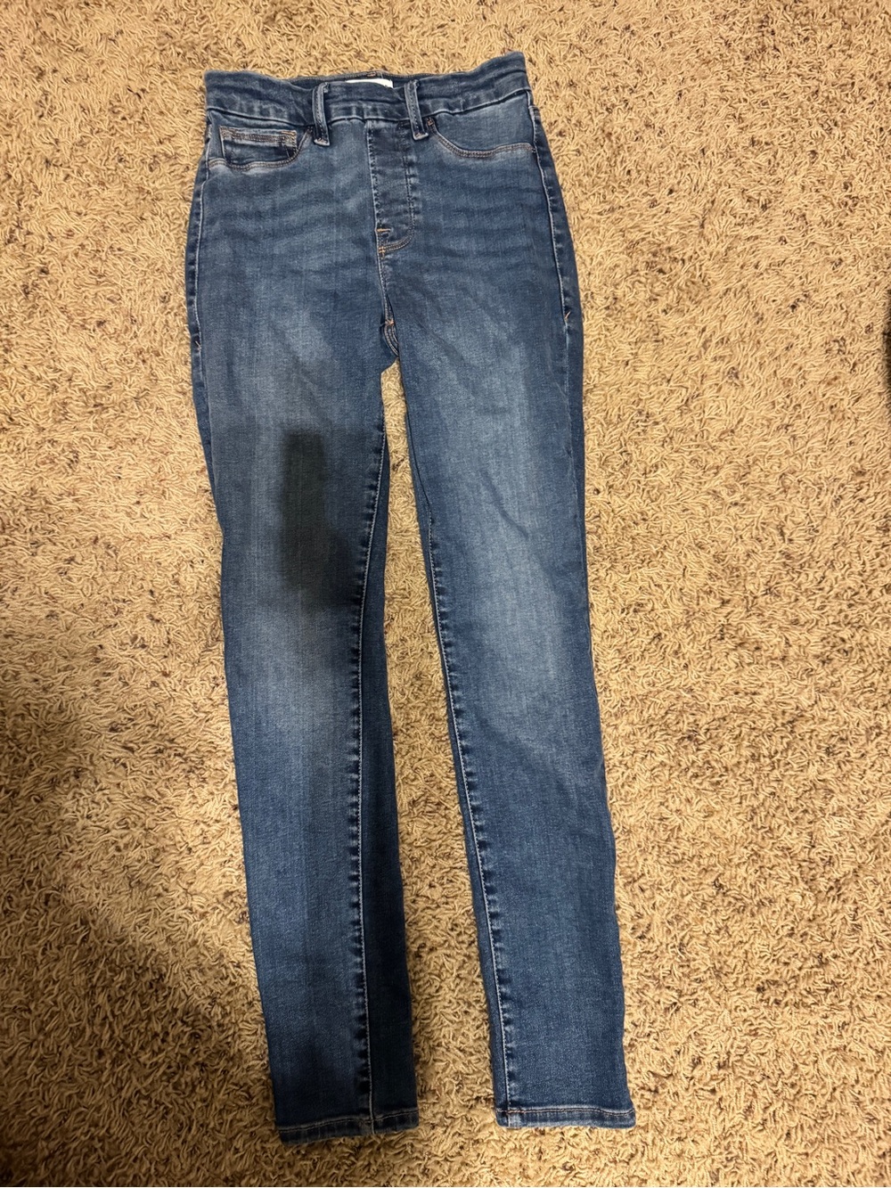 Good American Blue High-Rise Skinny Jeans